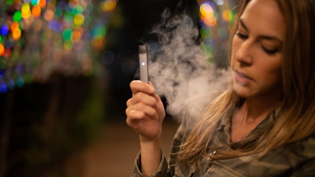 Woman smoking a Juul