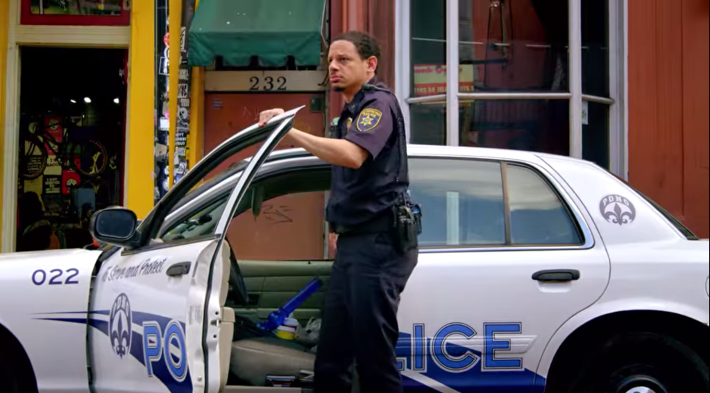 Eric Andre in Police Car