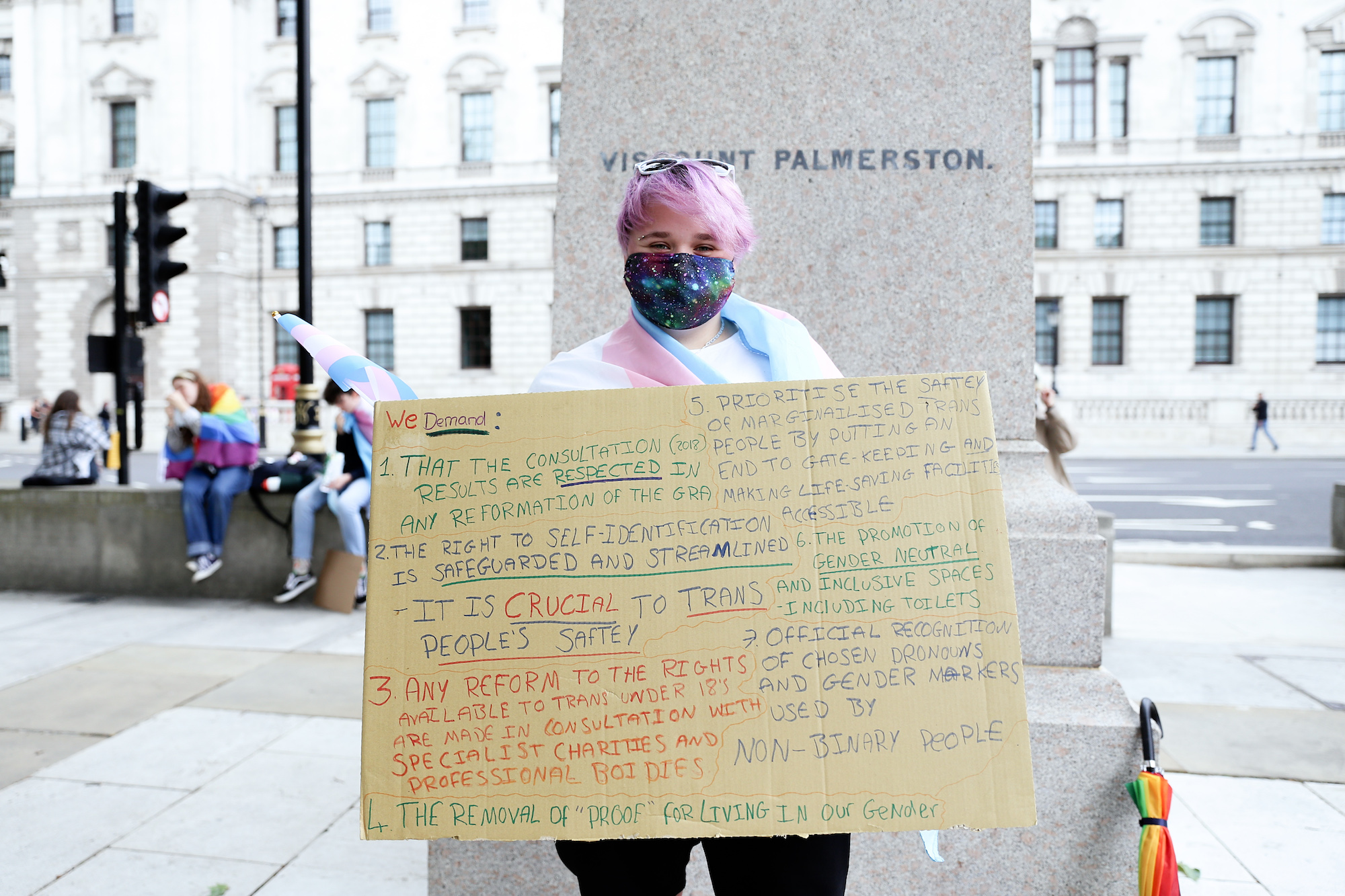 trans rights demo london july 2020