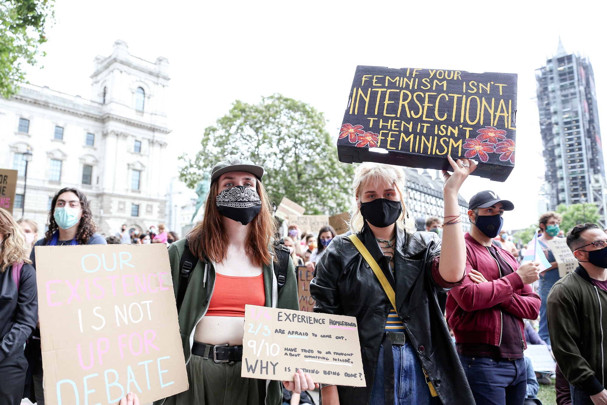 trans rights demo london july 2020