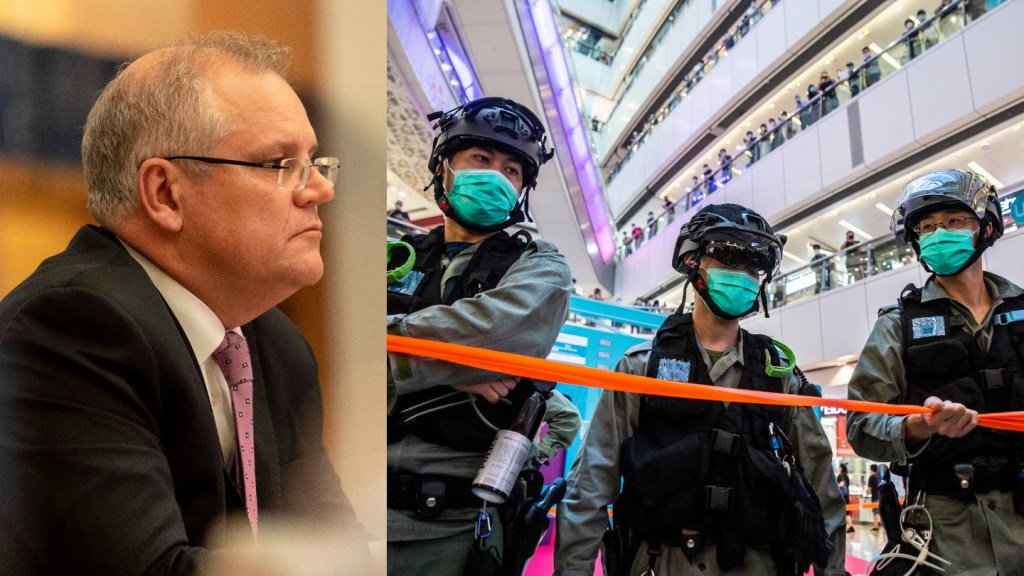 scott morrison and hong kong police