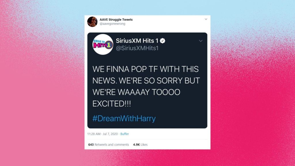 A truly embarrassing tweet from sirius fm