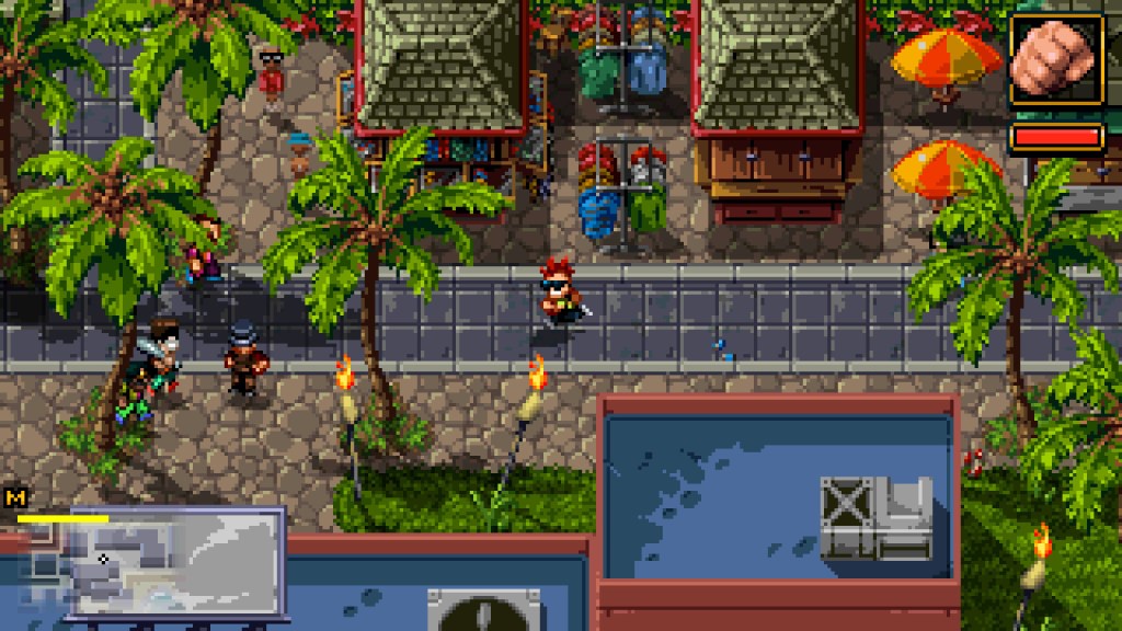 A screen shot from the video game Shakedown: Hawaii.