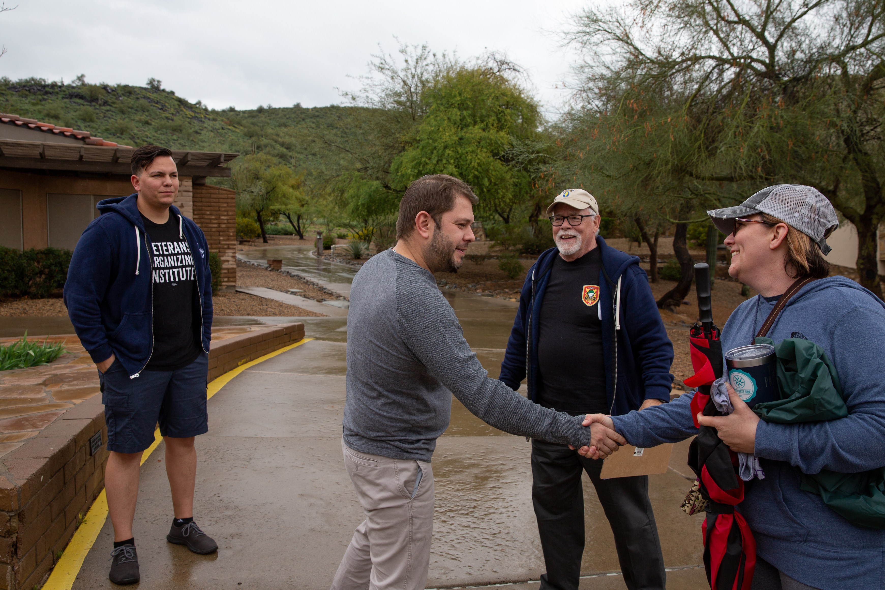 volunteers in the field