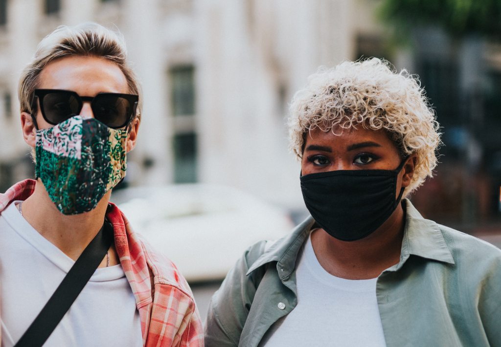 young people in face masks