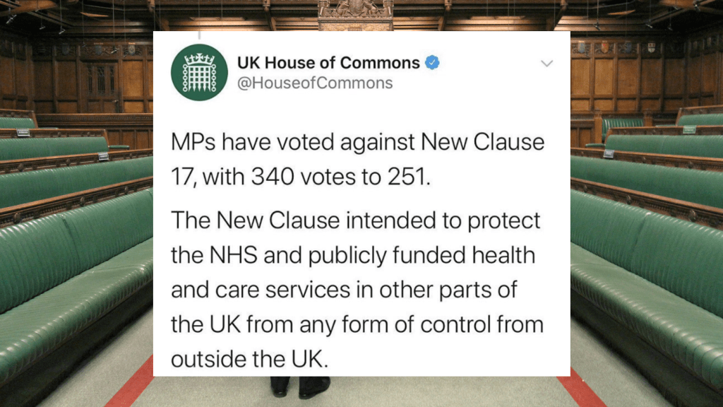 Viral House of Commons tweet that reads