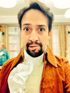 Lin-Manuel Miranda biting his lip.