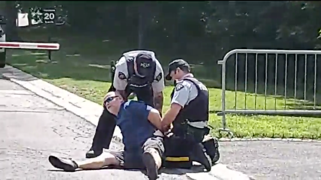 A man connected to a fringe far-right group camping in downtown Ottawa attempted a citizen’s arrest on Canadian Prime Minister Justin Trudeau twice last week and for his troubles, was arrested instead.