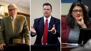 From left to right: Sheriff Joe Arpaio (AP Photo/Ross D. Franklin, File); Kris Kobach (AP Photo/Orlin Wagner); Rashida Tlaib (AP Photo/Alex Brandon)