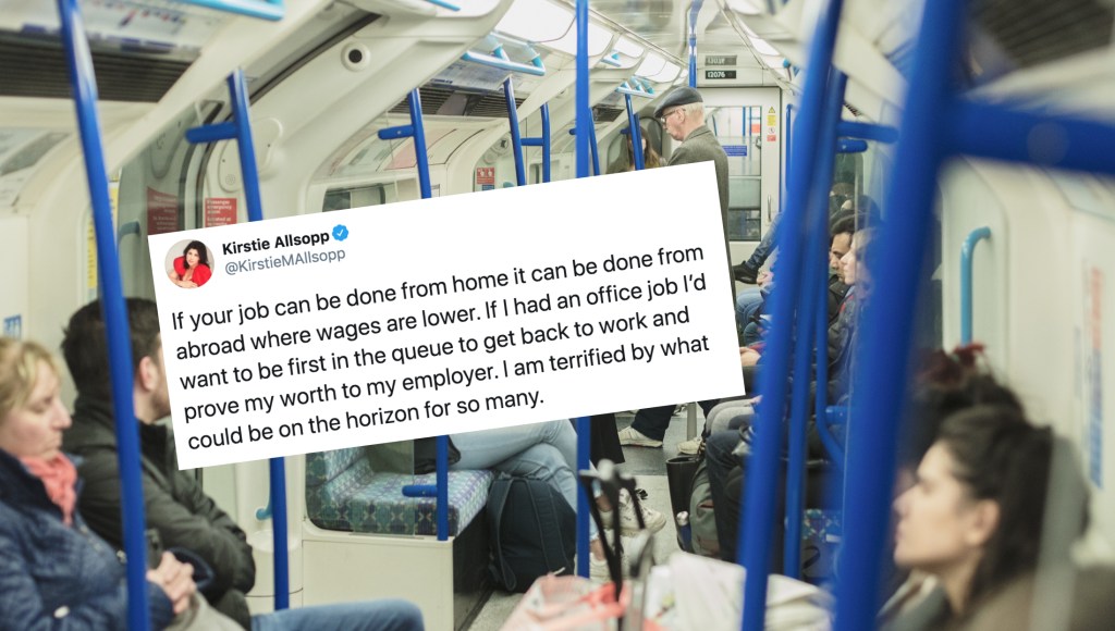 People on the London tube