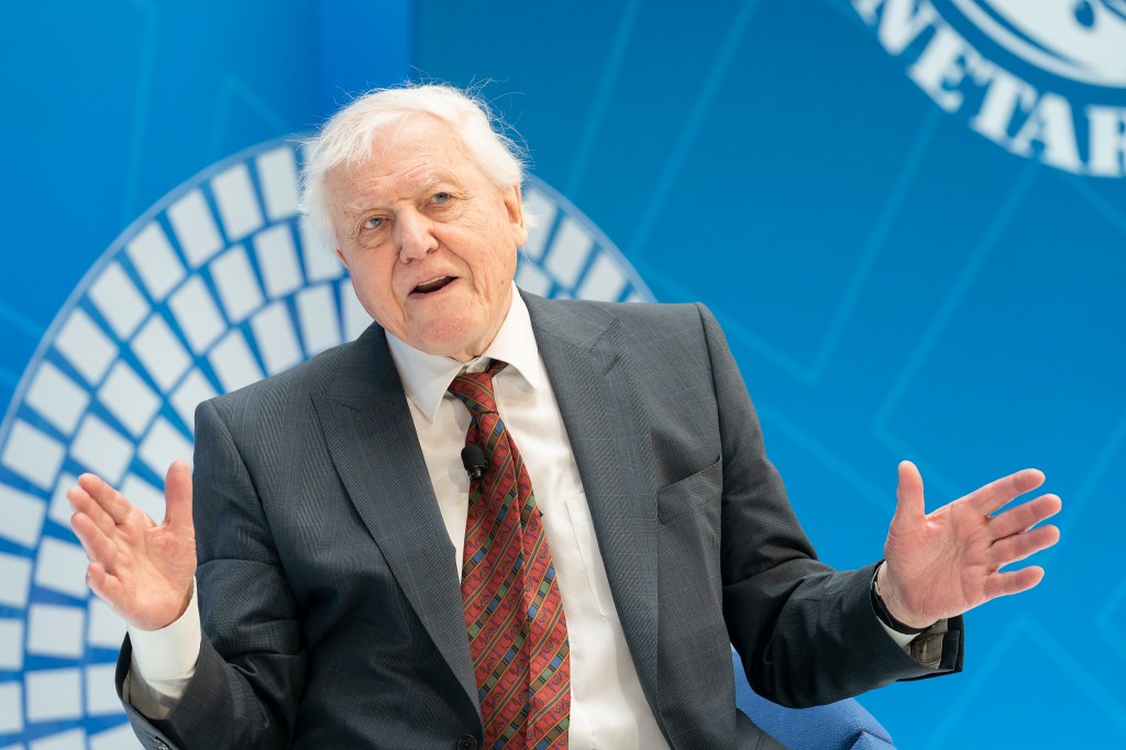 David Attenborough during the 2019 IMF/World Bank Spring Meetings April 11, 2019 in Washington, DC. IMF Staff Photograph/Stephen Jaffe​