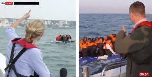 Sky News and BBC Breakfast reporting migrants crossing English Channel