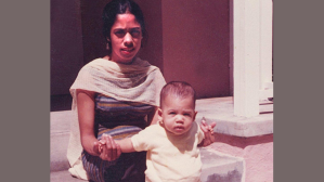 Kamala Harris and her mother Shyamala Gopalan Harris, a cancer researcher who was born in Chennai, India.