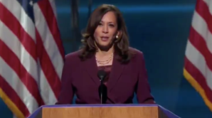 Kamala Harris becomes the first non-white woman to accept the nomination for vice president of a major political party in the United States.