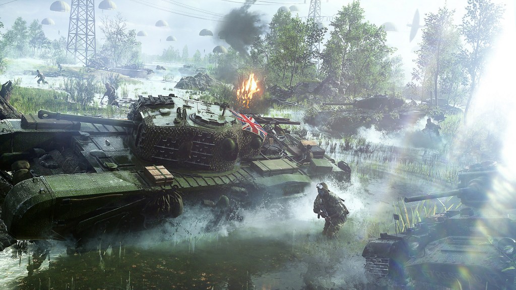 Una captura de pantalla del juego Battlefield V.