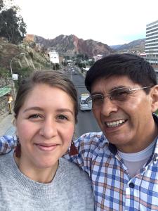 Christina Téllez, left, with her father, Juan.