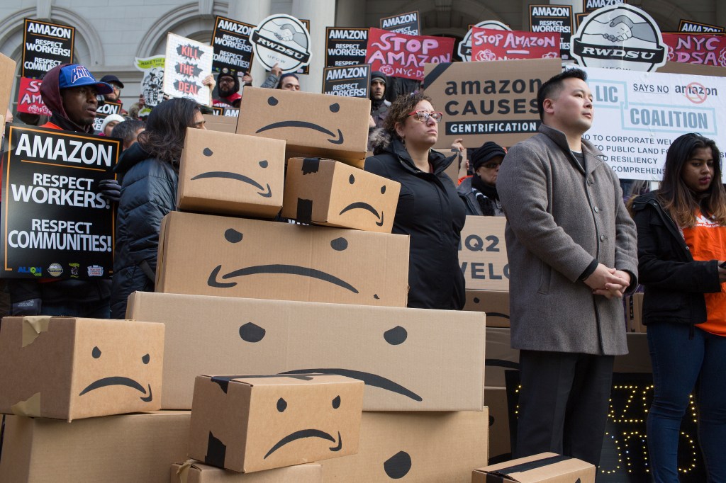 Amazon workers protest