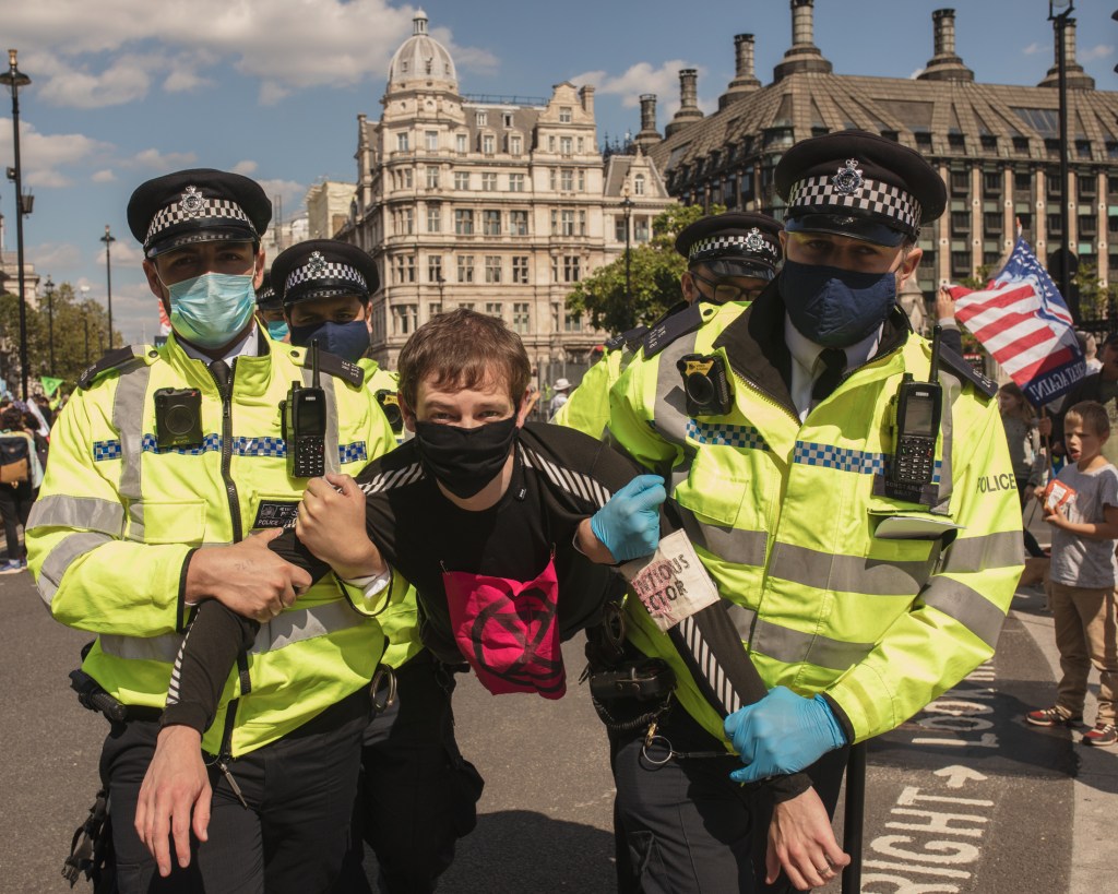 extinction rebellion protest london september 2020