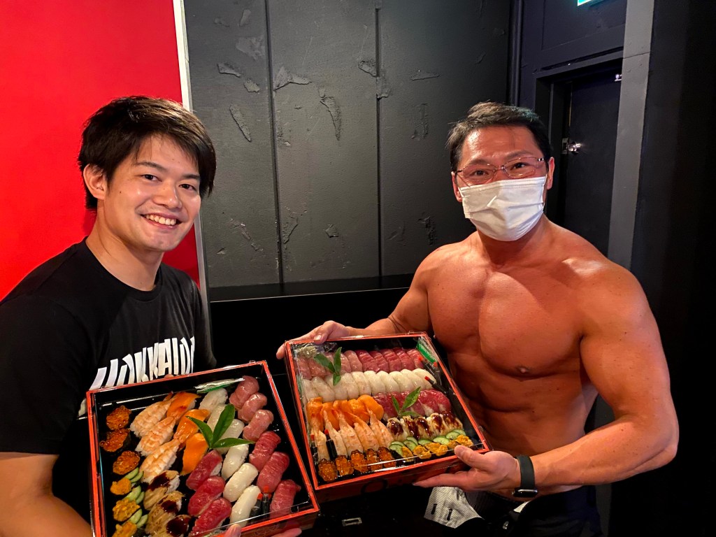 sushi japan delivery bodybuilder