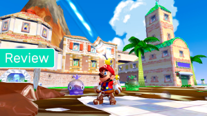 A screen shot from the video game Super Mario Sunshine.