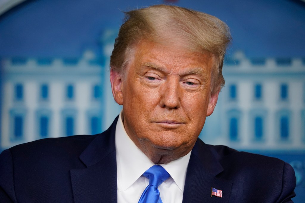 President Donald Trump speaks during a news conference in the James Brady Press Briefing Room of the White House Wednesday, Sept. 23, 2020, in Washington. (AP Photo/Evan Vucci)