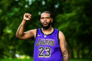 Kenneth Walker, the boyfriend of Breonna Taylor attends the Bre-B-Q during the second day of BreonnaCon at Shawnee Park on August 23, 2020 in Louisville, Kentucky after the death of Breonna Taylor. (Chris Tuite/ImageSPACE/MediaPunch /IPX​)