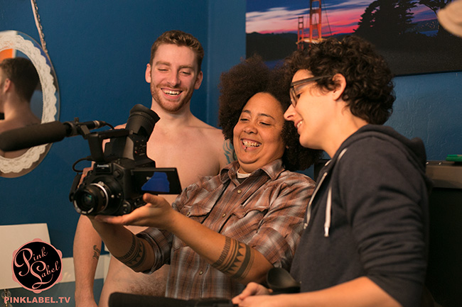 A behind-the-scenes shot from 'Bed Party,' directed by Shine Louise Houston