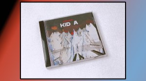 radiohead kid a cd on abstract background