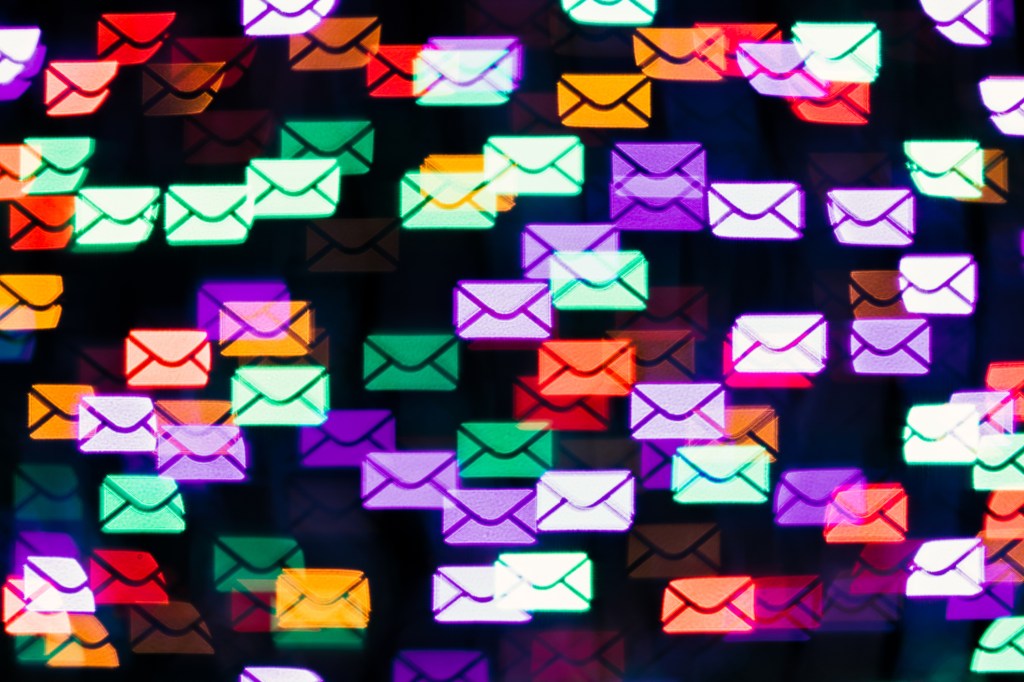 Colorful email symbols.