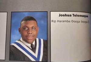 Joshua Telemaque Harambe yearbook