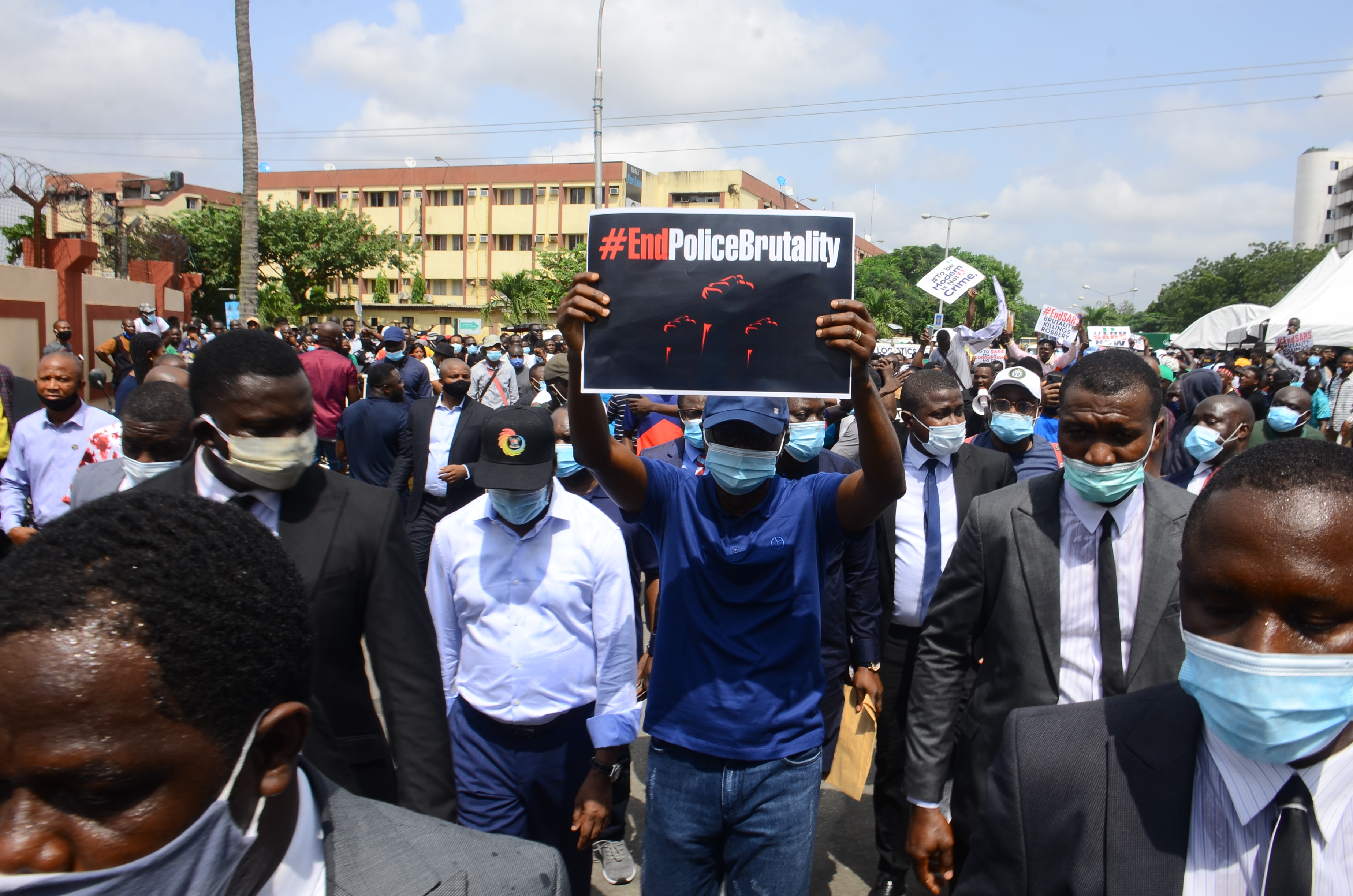 Protestors in Nigeria