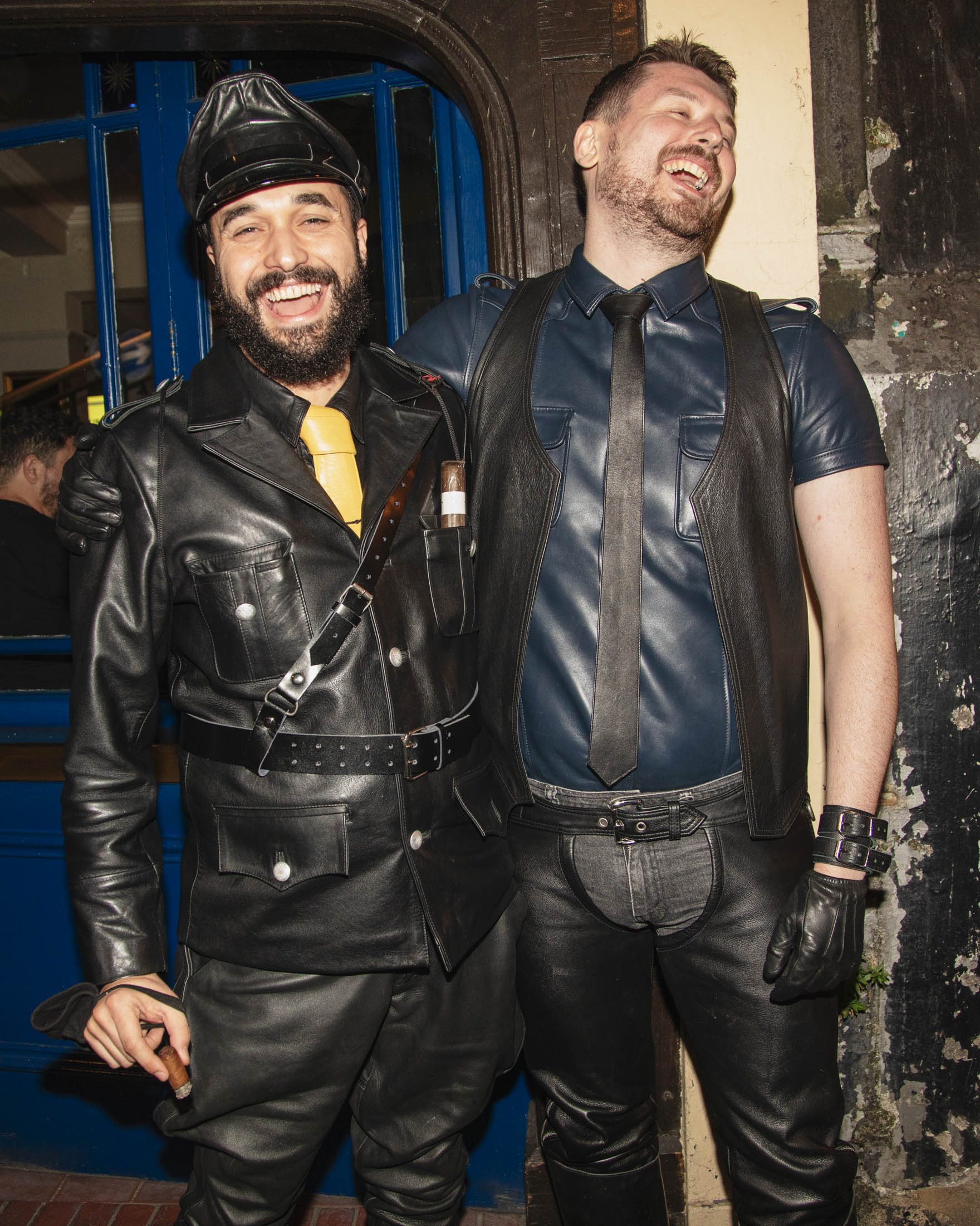 Leather daddies in Soho in London one the last night before new Tier 2 lockdown measures