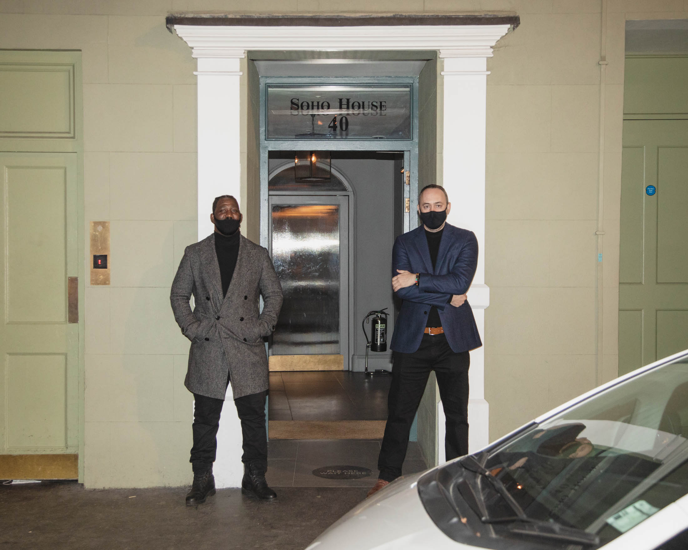 Security outside Soho House in London