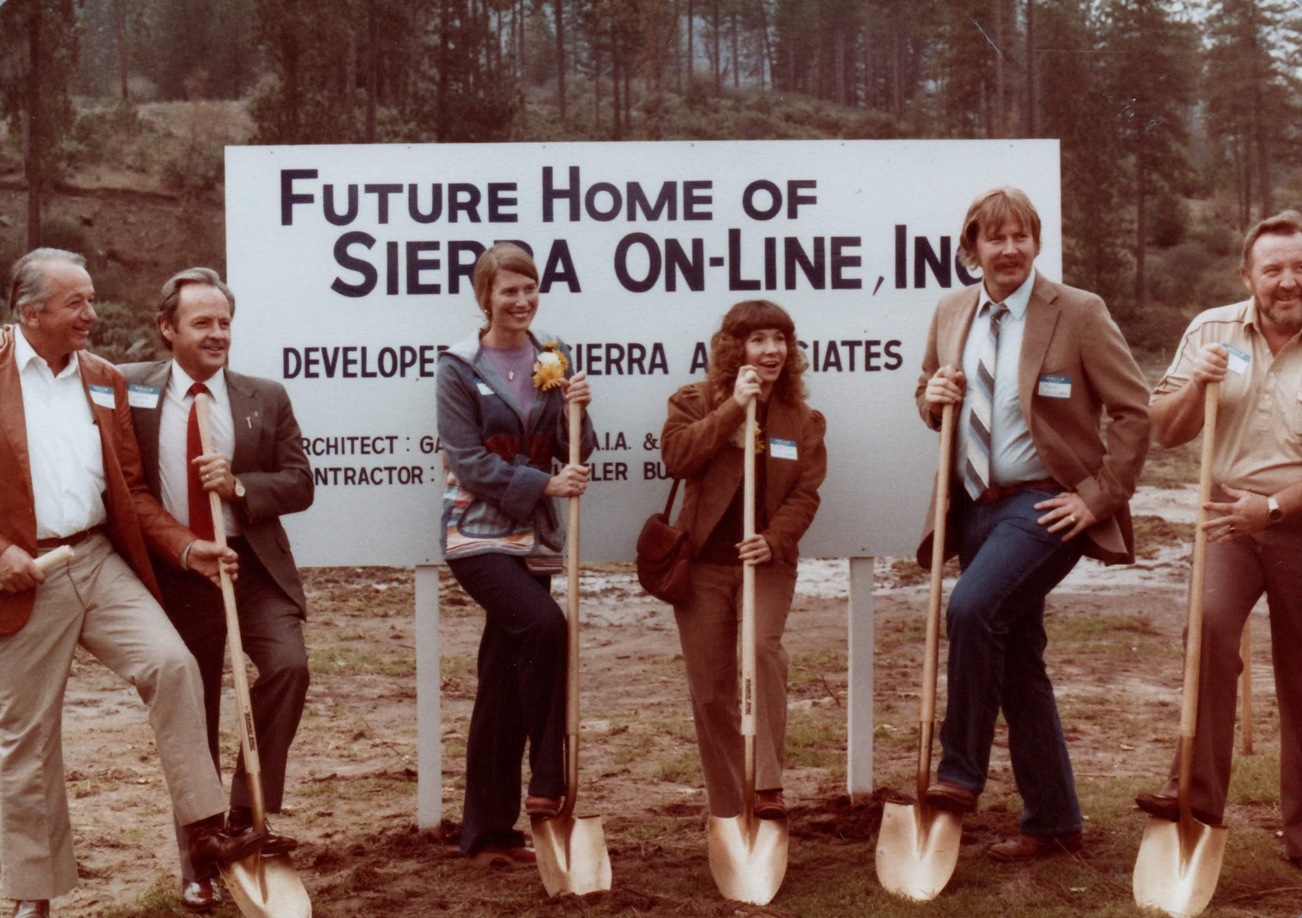 Roberta and Ken Williams at the groundbreaking ceremony for Sierra's On-Line's HQ.