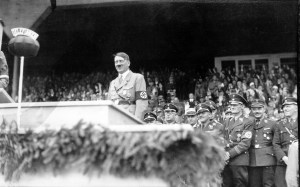 Adolf Hitler speaks at the Nuremberg Rally in 1933 (Photo by: Berliner Verlag/Archiv/picture-alliance/dpa/AP Images)