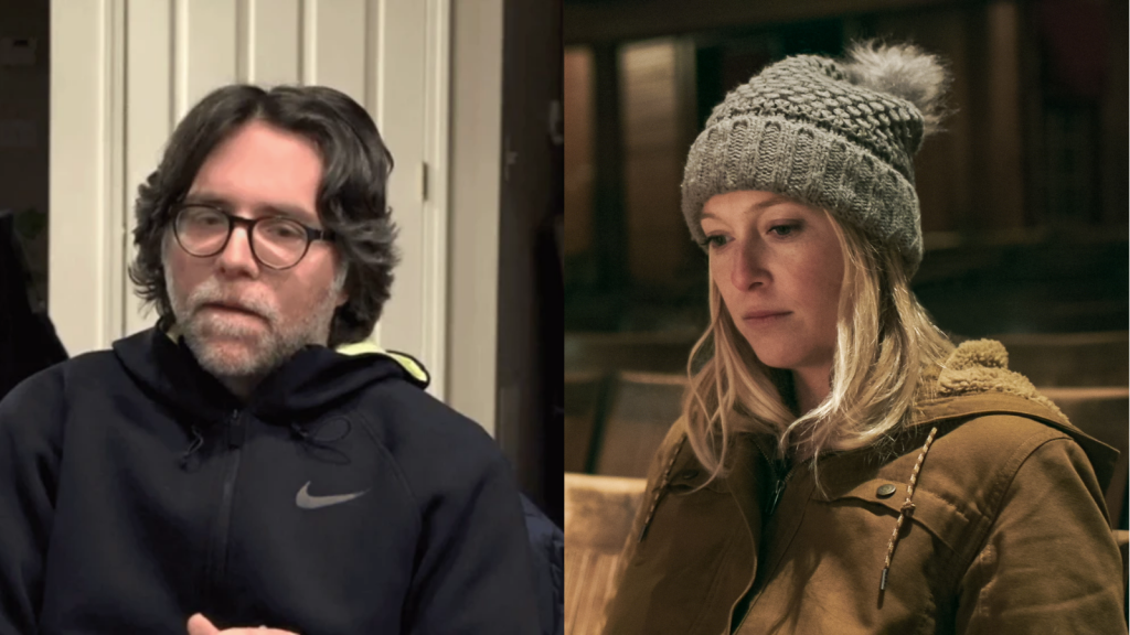 ​NXIVM leader Keith Raniere (L) seen in a video entered into court evidence.  India Oxenberg (R) in ' Seduced: Inside the NXIVM Cult.'