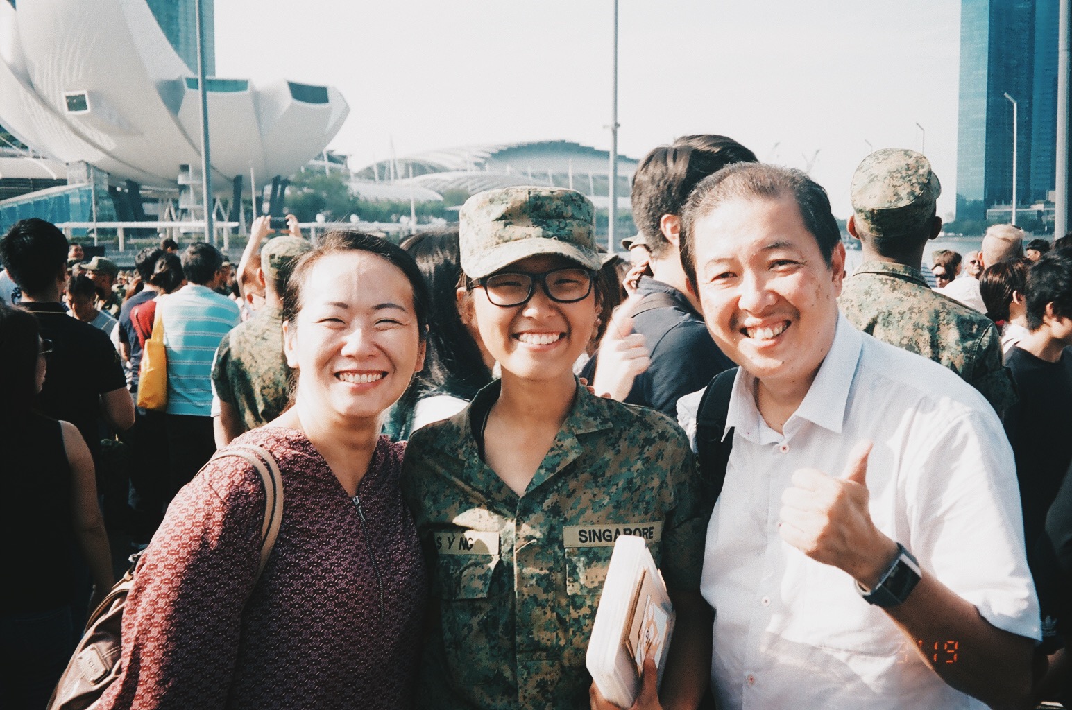 Caitlin Ng with her parents