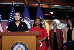 Current members of the Squad: Alexandria Ocasio-Cortez, Ayanna Pressley, Ilhan Omar, and Rashida Tlaib