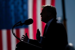 President Donald Trump speaks during a campaign rally at Phoenix Goodyear Airport, Wednesday, Oct. 28, 2020, in Goodyear, Ariz. (AP Photo/Evan Vucci)