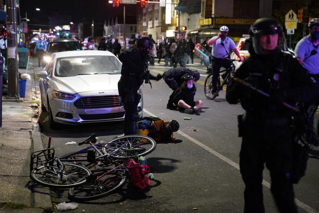 ''Black Lives Matter'' protestors take streets after Black man, Walter Wallace Jr., 27, was shot dead by Philadelphia police, in Philadelphia on October 27, 2020.​