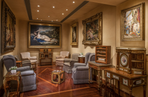 The cigar room at restaurant La Perla.