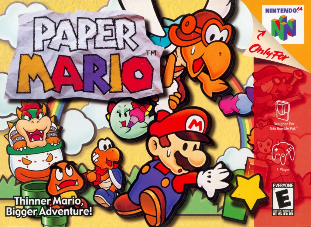 The box art for the video game Paper Mario.