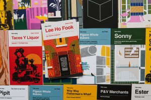 a collection of paperback food books from australian publisher somekind press's takeaway series