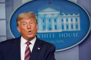 November 5, 2020 - Washington, DC, United States: United States President Donald Trump holds a briefing in the Brady Briefing Room at the White House. (Chris Kleponis/picture-alliance/dpa/AP Images)​