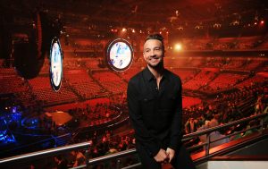 Hillsong NYC Pastor Carl Lentz pictured backstage at the Hillsong Conference at Allphones Arena in Sydney, New South Wales.