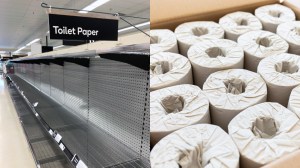 empty toilet paper shelves