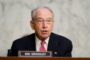 Sen. Charles Grassley, R-Iowa, speaks during the confirmation hearing for Supreme Court nominee Amy Coney Barrett, Oct. 14, 2020, on Capitol Hill in Washington. (AP Photo/Susan Walsh, Pool)