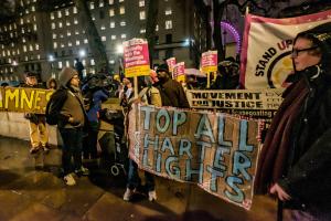 ​A protest in London against deportations in February 2020. Photo: Peter Marshall / Alamy Stock Photo​