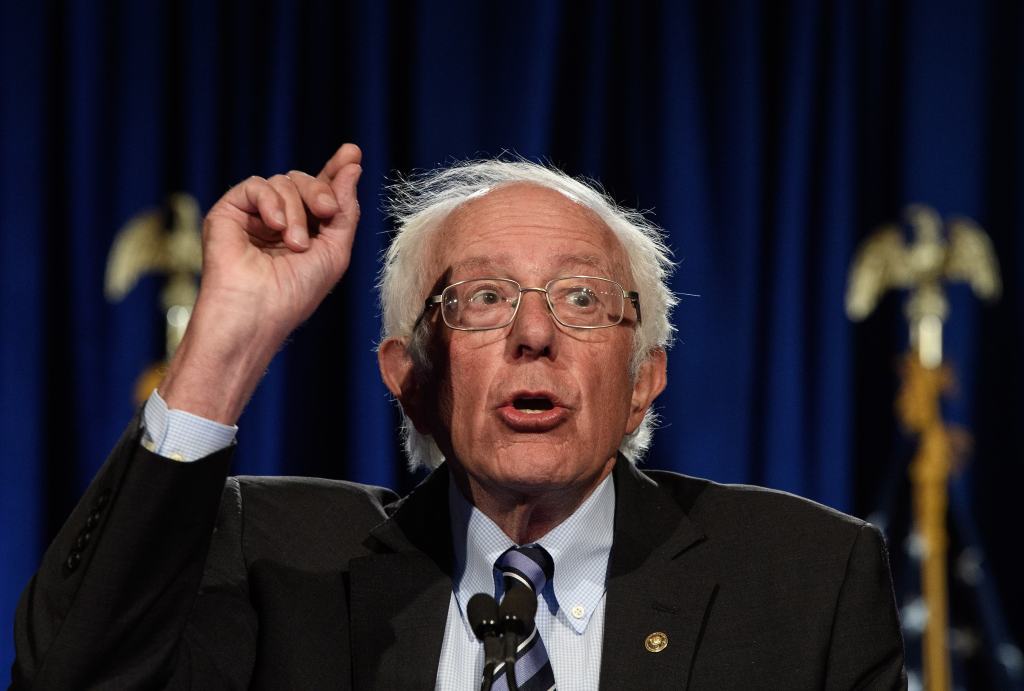 US Senator Bernie Sanders, Independent of Vermont, speaks at George Washington University on September 24, 2020. ​