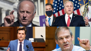 Clockwise from top left: Rep. Steve King, Rep. Steve Scalise , Rep Jim Jordan, and Rep. Matt Gaetz